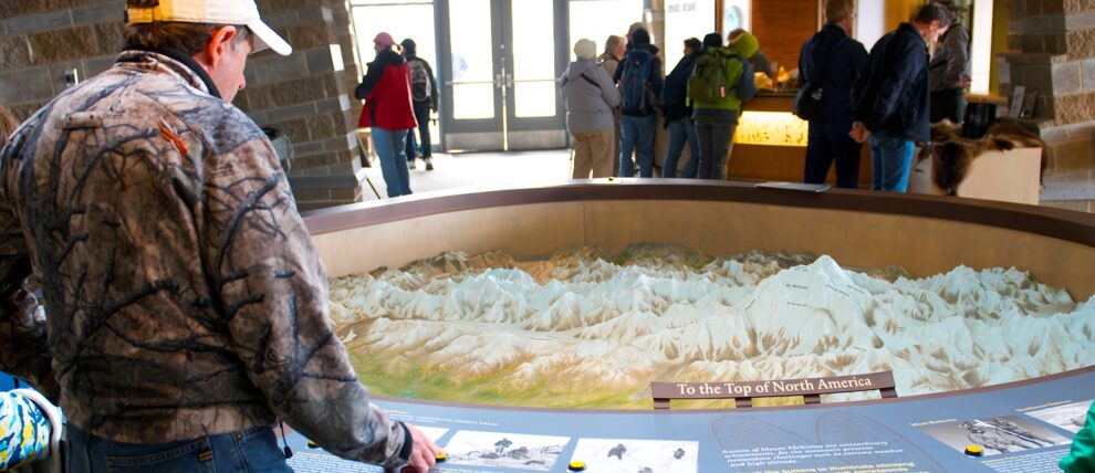 Diorama at Eielson Visitor Center in Denali National Park. Diorama at Eielson Visitor Center in Denali National Park.