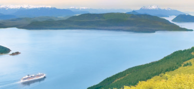 Princess Cruises Coral Princess cruising the Inside Passage in Alaska.