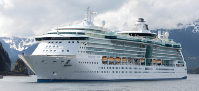 Royal Caribbean Cruises Radiance of the Seas cruising in Alaska.