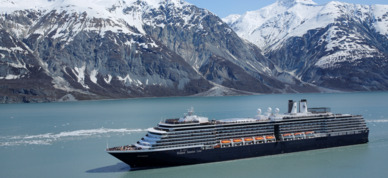 Holland America Line Westerdam cruising in Alaska.