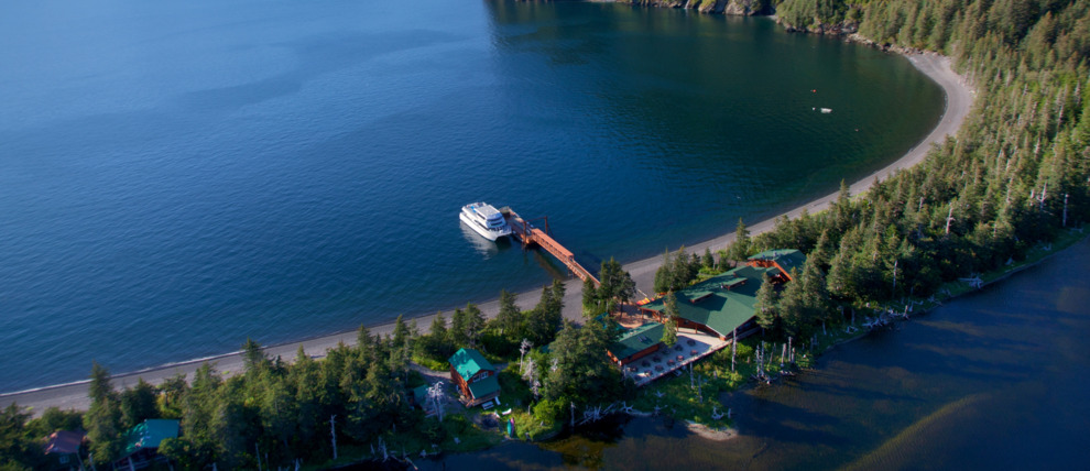 Aerial view of Fox Island.