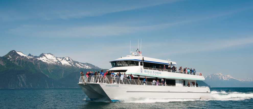 Kenai Fjords Tours catamaran.