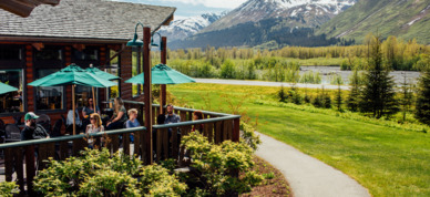 Experience the view from the patio during your dining experience.