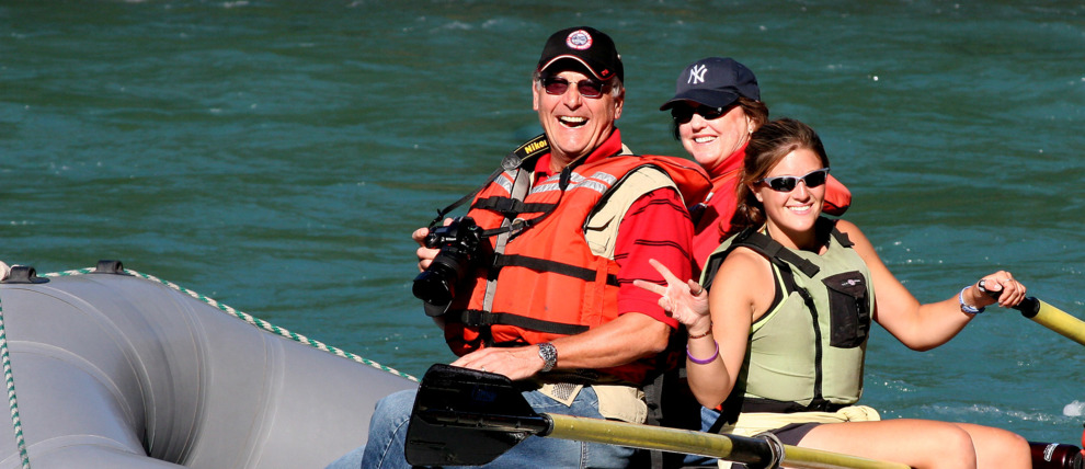 Rafters enjoying a sunny day.