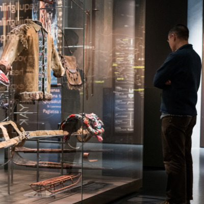 The museum features Alaska Native art and artifacts.