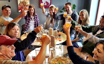 Enjoy a tasty appetizer at Midnight Sun Brewery.