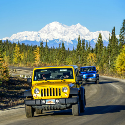 Weather permitting, the Denali Highway offers spectacular views of Denali.