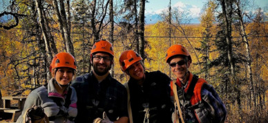 Ground school at Denali Zipline near Talkeetna.