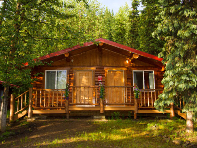 Guest cabins at the Kantishna Roadhouse.