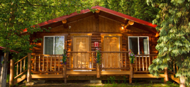 Guest cabins at the Kantishna Roadhouse.