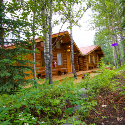 Guest cabins at the Kantishna Roadhouse.