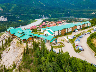 Aerial view of the Grande Denali Lodge.