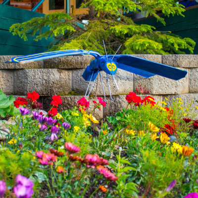 Some decor outside the Grande Denali Lodge.