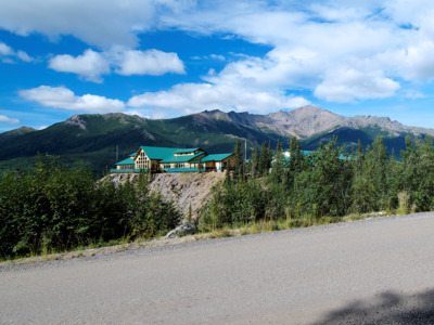 Road sign on the way to the Grande Denali Lodge.