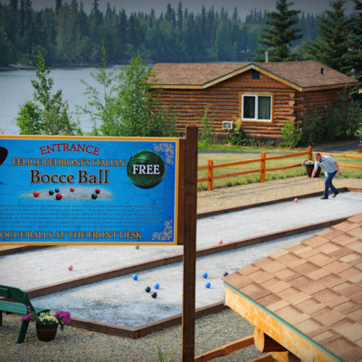 Play a game of Bocce ball on-site at Pike's Waterfront Lodge.