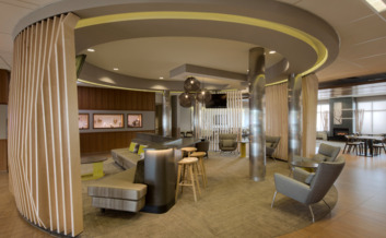 Lobby at SpringHill Suites in Anchorage.