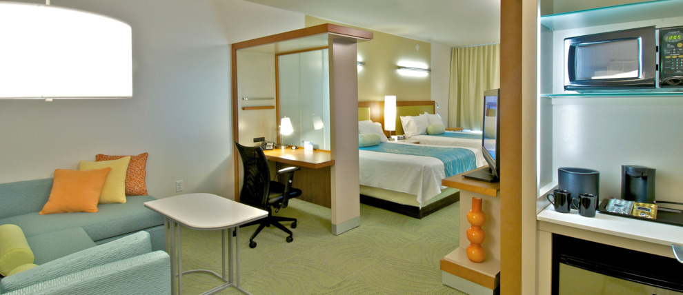Stay with your family in one of the suites at SpringHill Suites in Anchorage. Stay with your family in one of the suites at SpringHill Suites in Anchorage.