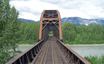 Bridge shot from the Alaska Railroad to Denali.