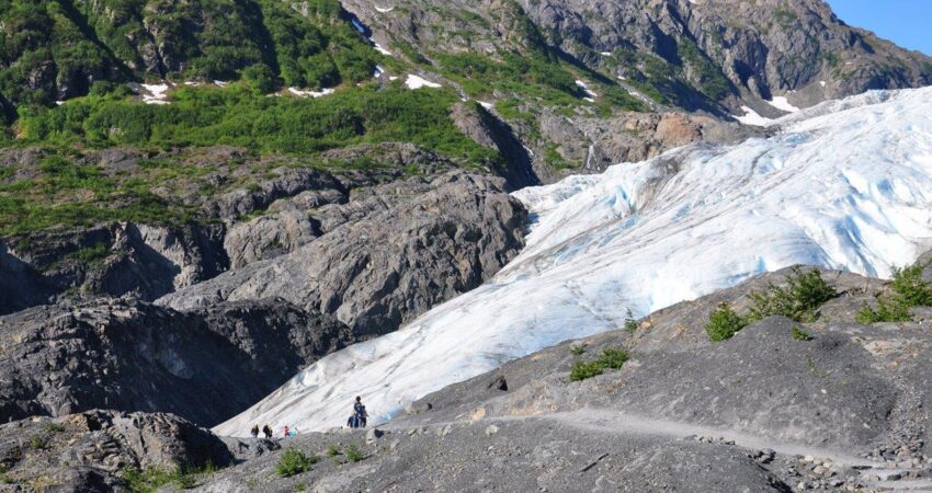 Hike to Exit Glacier in Seward Alaska.