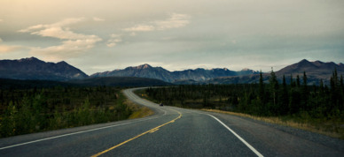 Along the beautiful stretch of highway approaching Denali National Park.