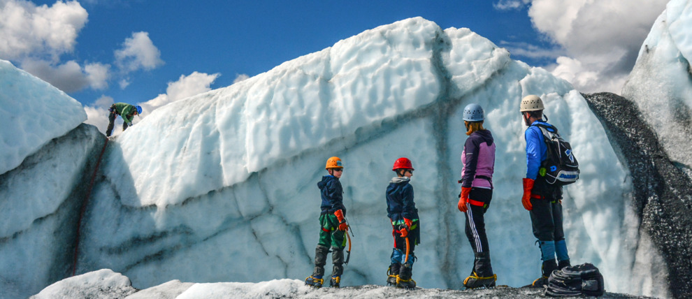 Ice climbing at Matanuska Glacier Alaska.