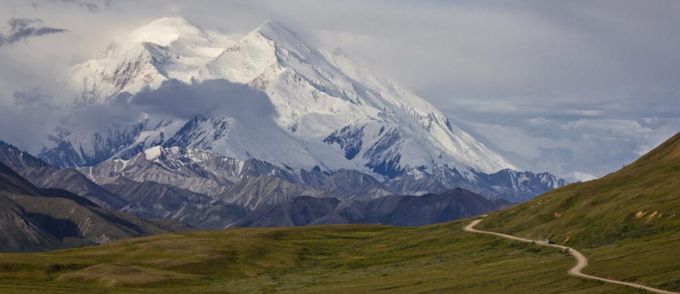 Expansive views of Denali and the open road from the Stony overlook.