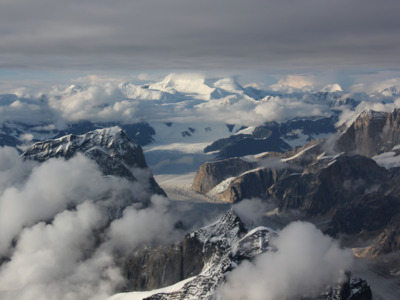 Aerial view on a Talkeetna flightseeing adventure.