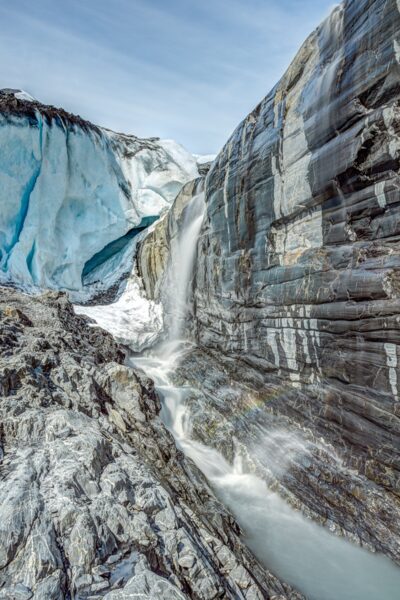 Edge of Worthington Glacier at Thompson Pass near Valdez.