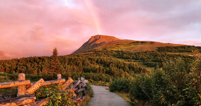 Sunset above Flattop Mountain.