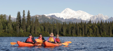 Paddle the pristine and wildlife-rich waters of Byers Lake in quiet Denali State Park.