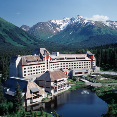 Beautiful day at The Alyeska Hotel in Girdwood.