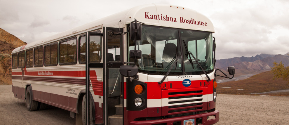 Eielson Visitor center stop on the Kantishna Wilderness Trails Bus Tour. Eielson Visitor center stop on the Kantishna Wilderness Trails Bus Tour.