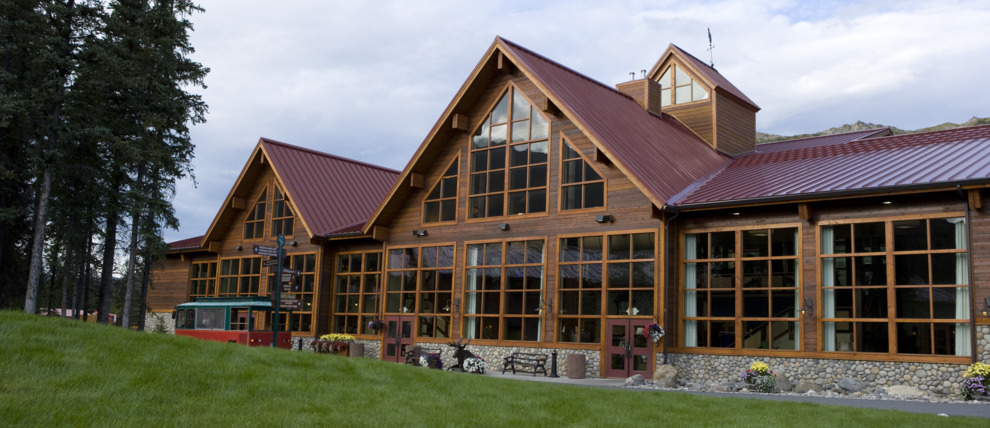 Entrance to Denali Princess Lodge.