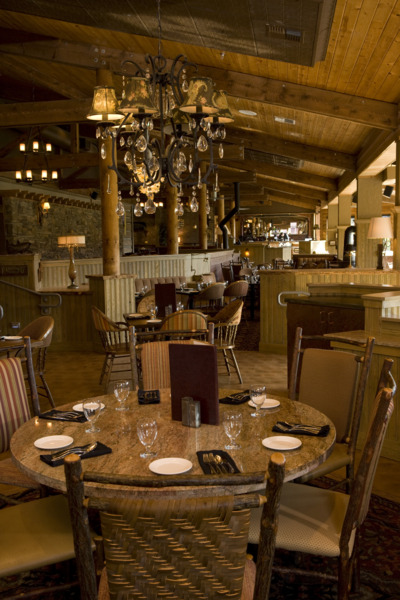 Fine dining room at Denali Princess Lodge. Fine dining room at Denali Princess Lodge.