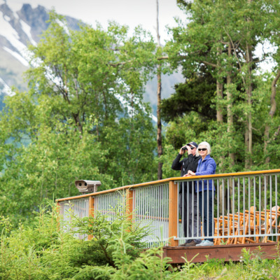 Guests enjoying view from the main deck.