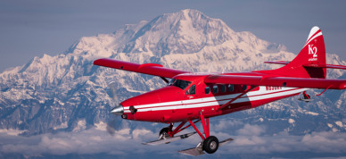 K2 Denali Experience Flight in front of Denali.