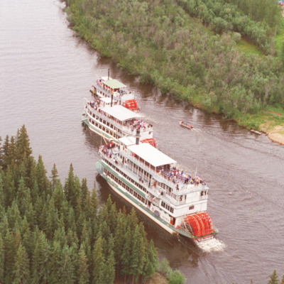 Aerial view of Riverboat Discovery. Aerial view of Riverboat Discovery.