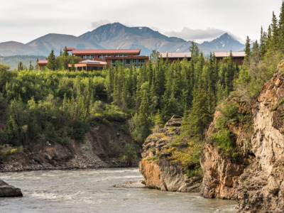 River view of the Holland American Denali Lodge.