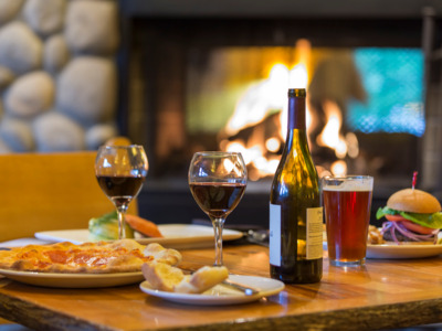 Enjoy a meal at the Canyon Steakhouse at the Holland American Denali Lodge.