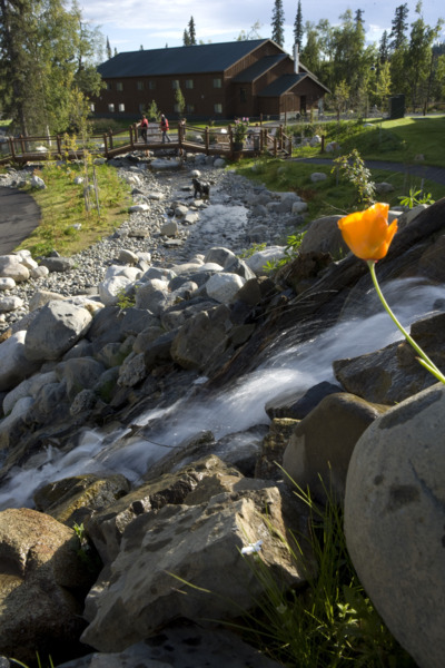 Exterior guest area at McKinley Princess Lodge.