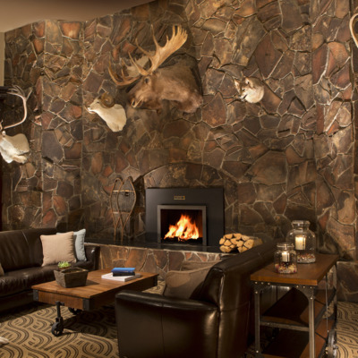 At the end of an adventurous day enjoy the lobby fireplace. At the end of an adventurous day enjoy the lobby fireplace.