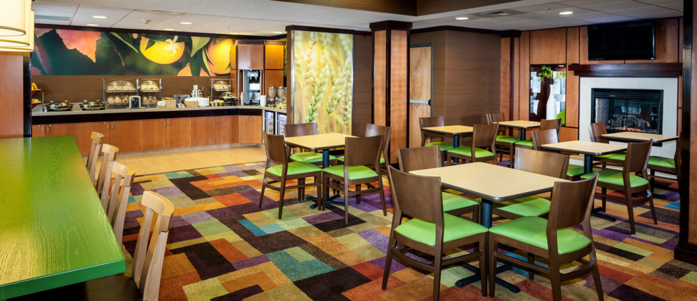 Enjoy a complimentary breakfast at the Fairfield Inn and Suites. Enjoy a complimentary breakfast at the Fairfield Inn and Suites.