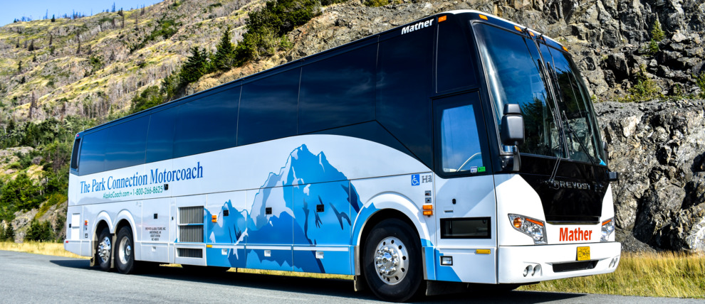 Park Connection motorcoach departs everyday from Anchorage.
