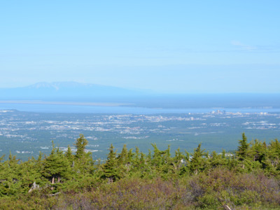 View of Anchorage from the Chugach mountains.