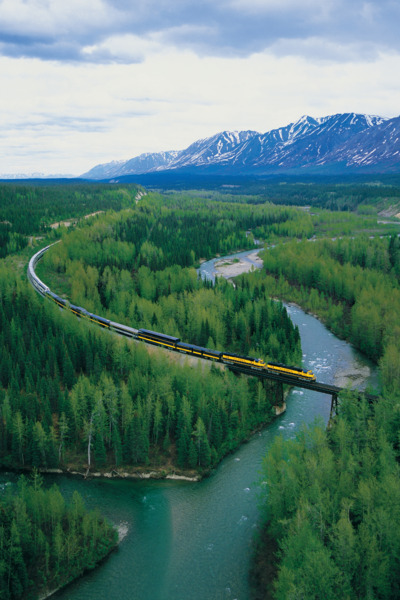 Travel by rail between Anchorage and Denali National Park. Travel by rail between Anchorage and Denali National Park.