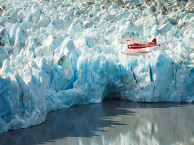 Experience spectacular glacier views from the air.