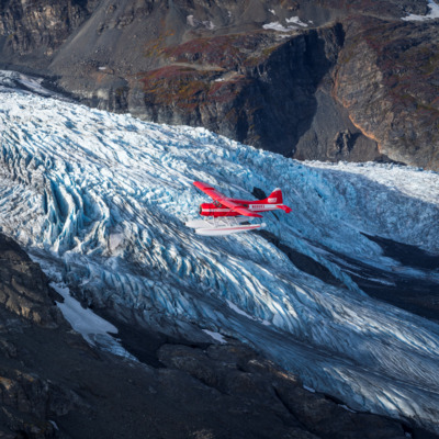Experience spectacular glacier views from the air.