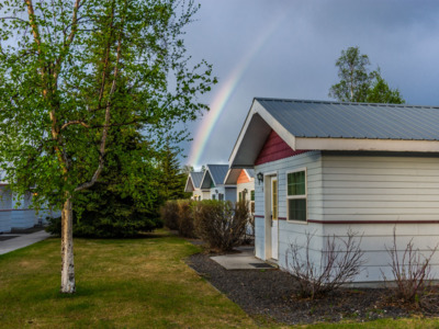 Relax in a private cottage at a quaint property on the banks of the Chena River in Fairbanks. Relax in a private cottage at a quaint property on the banks of the Chena River in Fairbanks.