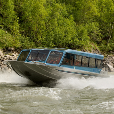 Take a whitewater jetboat from Talkeetna.