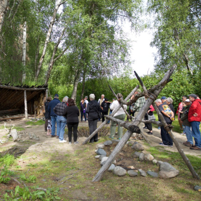 Explore a recreated Dena'ina encampment. Explore a recreated Dena'ina encampment.